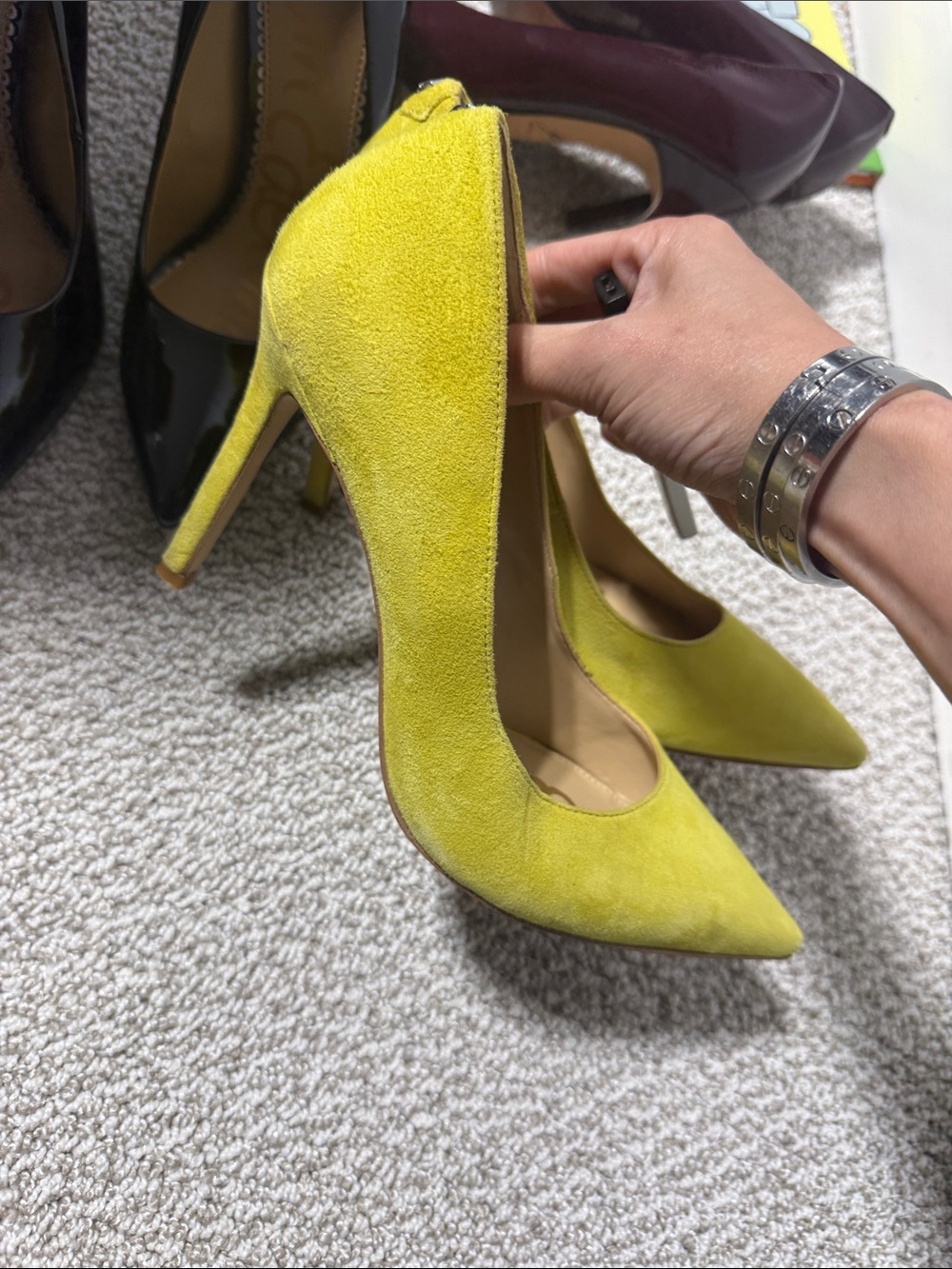 Yellow Suede Heels super cute - Picture 3 of 4
